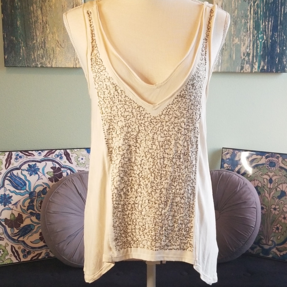 Silence + Noise Beaded Tank
